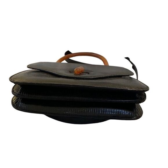 Gucci Top Handle black lizard print Bag - Picture 7 of 16